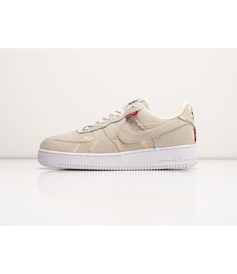 Кроссовки Levi’s x Nike Air Force 1 Low цвет Бежевый - 168