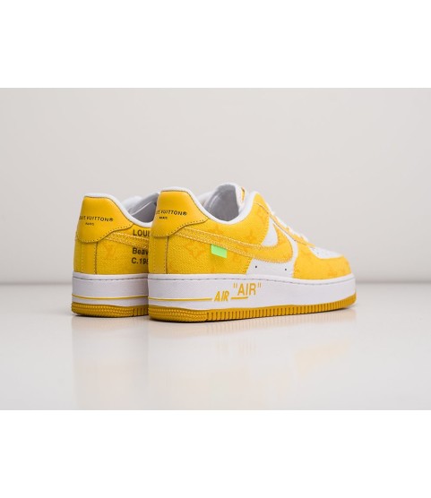 Кроссовки Louis Vuitton x Off-White х Nike Air Force 1 Low цвет Желтый - 198