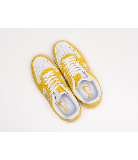 Кроссовки Louis Vuitton x Off-White х Nike Air Force 1 Low цвет Желтый - 198