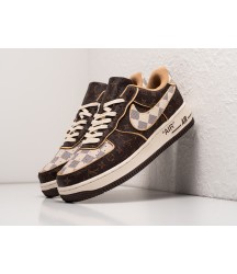 Кроссовки Louis Vuitton x Off-White х Nike Air Force 1 Low цвет Коричневый - 201