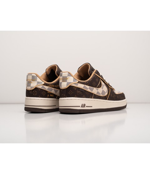 Кроссовки Louis Vuitton x Off-White х Nike Air Force 1 Low цвет Коричневый - 201