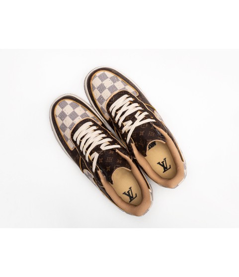Кроссовки Louis Vuitton x Off-White х Nike Air Force 1 Low цвет Коричневый - 201