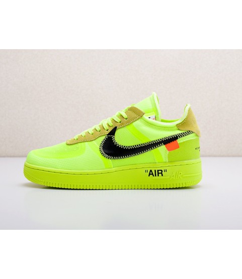 Кроссовки Nike x OFF-White Air Force 1 Low цвет Зеленый - 34
