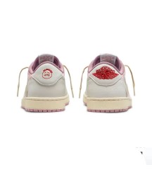 Кроссовки Air Jordan 1 Low, розовый и белый