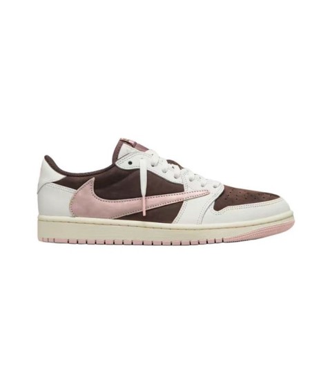 Кроссовки Air Jordan 1 Low, коричневый и розовый