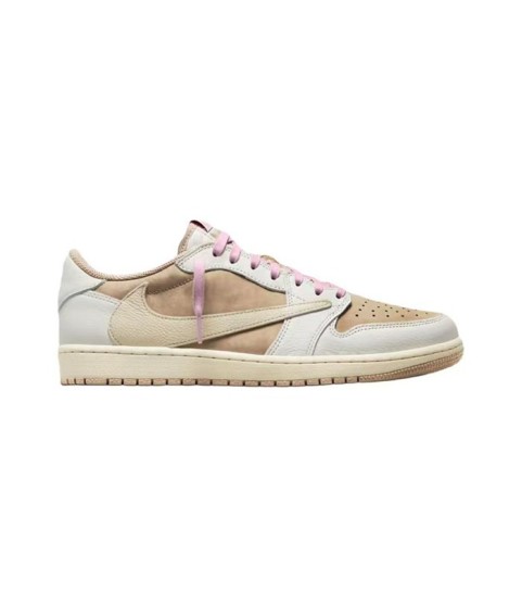 Кроссовки Air Jordan 1 Low, коричневый и бежевый