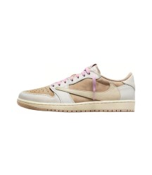 Кроссовки Air Jordan 1 Low, коричневый и бежевый
