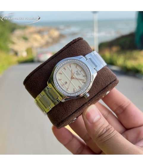 Часы Piaget POLO с бриллиантовым ободком