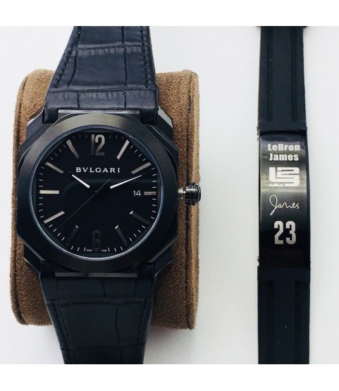 Часы BVLGARI Octo, черный циферблат