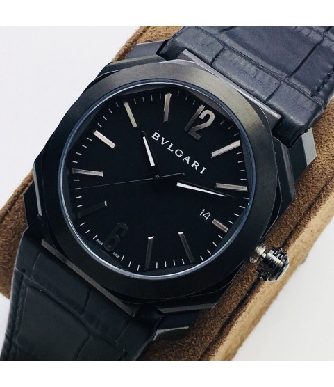 Часы BVLGARI Octo, черный циферблат