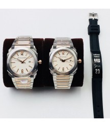 Часы BVLGARI Octo, кремовый циферблат