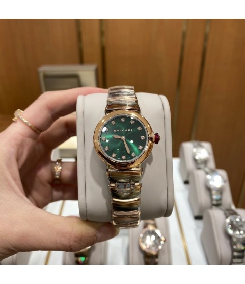 Часы BVLGARI Serpenti, зелёный циферблат