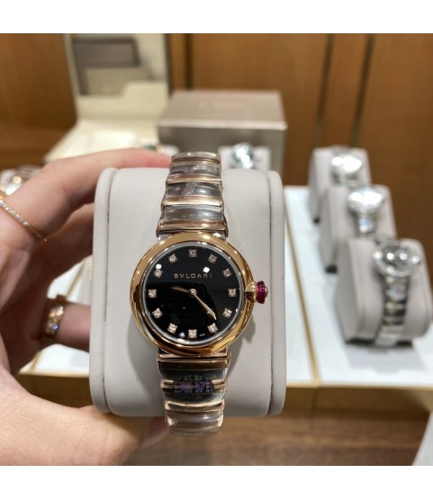 Часы BVLGARI Serpenti, чёрный циферблат