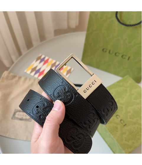 Мужской ремень Gucci GG с тиснением