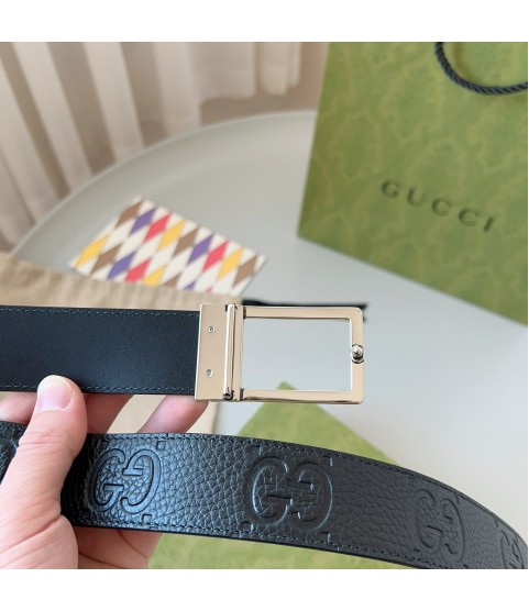 Мужской ремень Gucci GG с тиснением