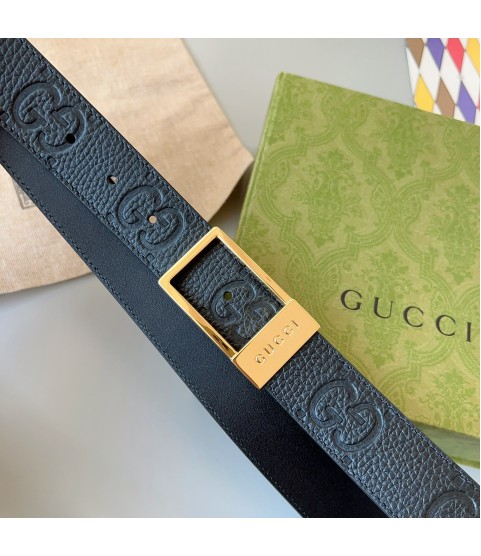 Мужской ремень Gucci GG с тиснением