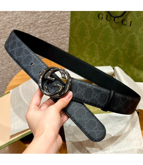 Ремень Gucci Interlocking G кожаный