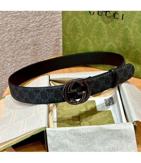 Ремень Gucci Interlocking G кожаный